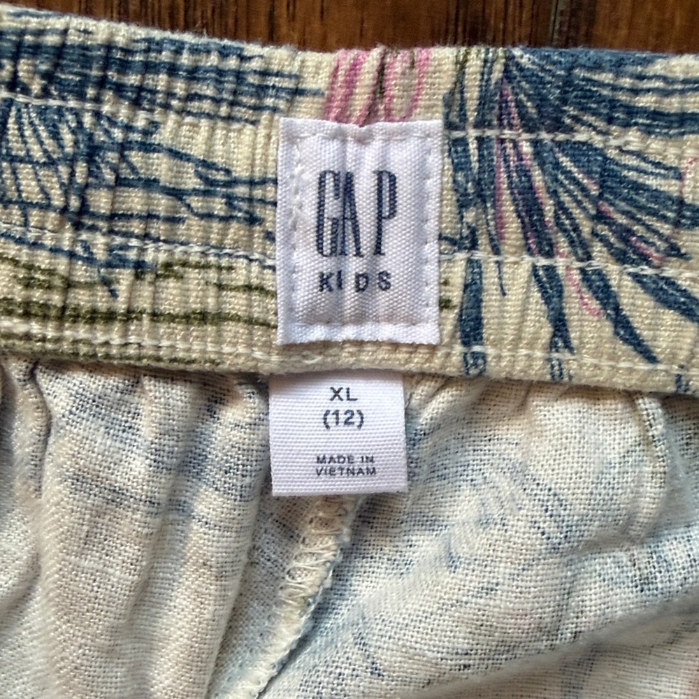 NWT!! GAP Kids girls Tropical Wide-Leg Linen Blend Pants in size XL/12 - Picture 5 of 10